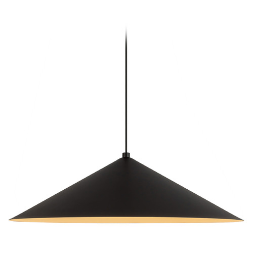 Kuzco Lighting Luiz Black LED Pendant Light with Conical Shade