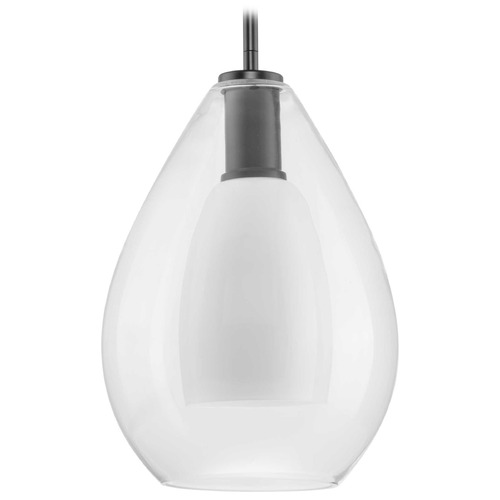 Progress Lighting Safford 1-Light Matte Black Pendant Light