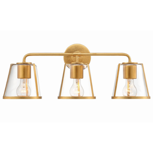 Crystorama Lighting Fulton Antique Gold Bathroom Light