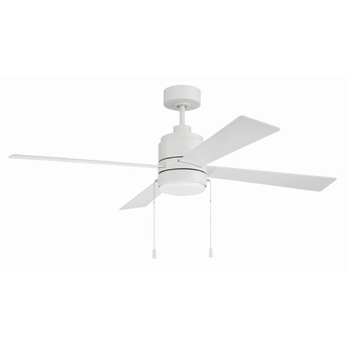 Craftmade Lighting Mccoy White LED Ceiling Fan with Light