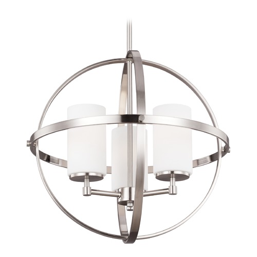Alturas 19-Inch Orb Chandelier in Brushed Nickel by Generation Lighting