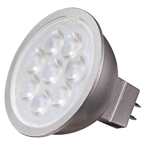 Satco Lighting Satco 6.5 Watt LED MR16 LED 3000K 450 Lumens GU5.3 Base 12 Volt AC/DC Dimmable S9616