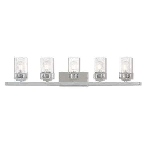 Livex Lighting Seeded Glass Bathroom Light Chrome Livex Lighting 10155-05