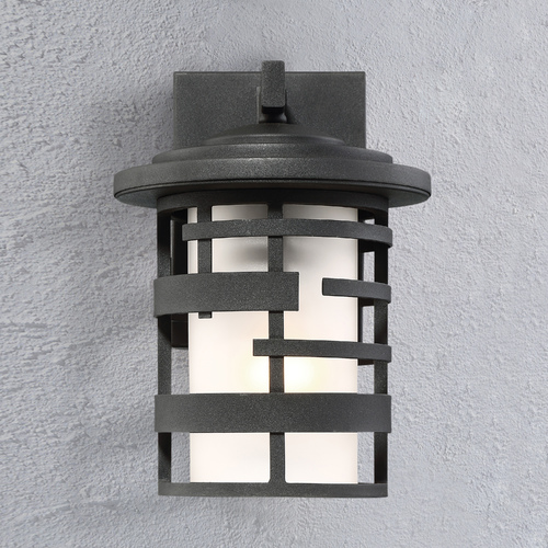 Lansing Textured Black Outdoor Wall Light by Nuvo Lighting