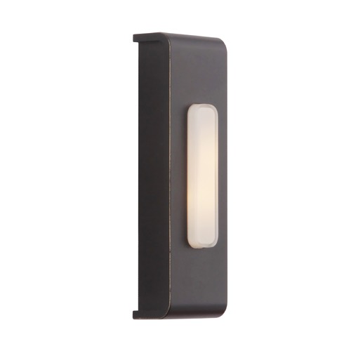 Surface Mounted LED Lighted Doorbell Button in Aged Bronze by Craftmade Lighting