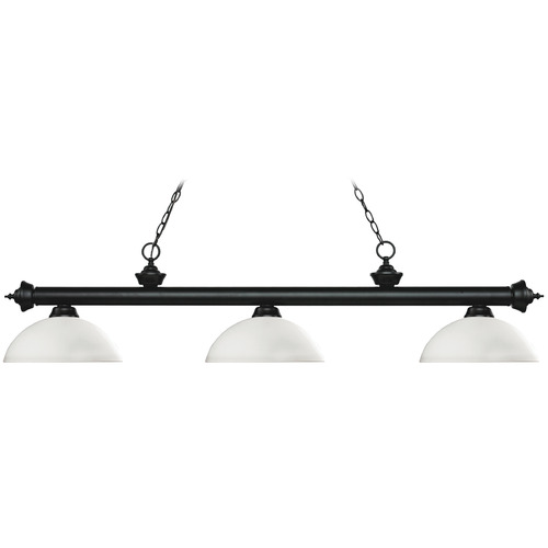 Z-Lite Riviera Matte Black Billiard Light by Z-Lite 200-3MB-DMO14