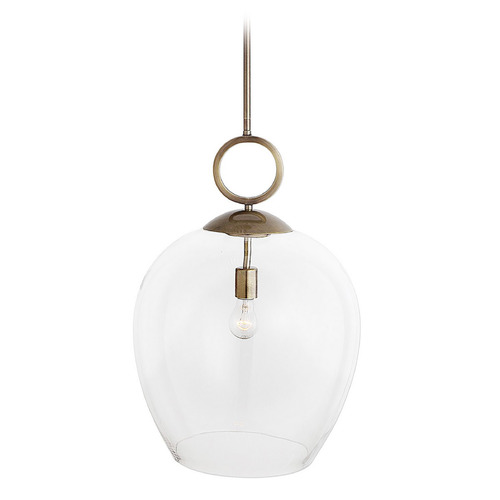 Calix Aged Brass Pendant Light by Uttermost Lighting