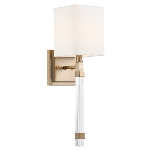 Tompson Burnished Brass Sconce by Nuvo Lighting