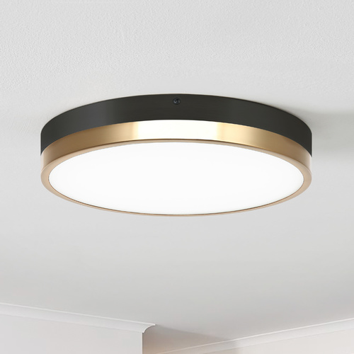 Matteo Lighting Tone Black & Aged Gold LED Flush Mount by Matteo Lighting M15301BKAG