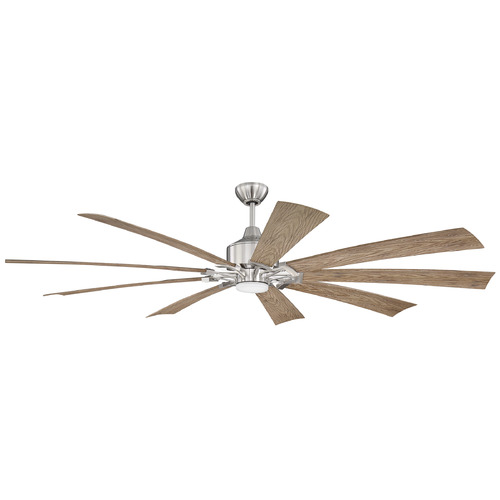 Craftmade Lighting Eastwood 70-Inch Damp LED Fan in Brushed Nickel by Craftmade Lighting EAS70BNK9