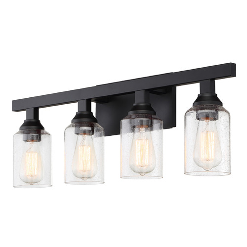 Chicago Flat Black Bathroom Light by Craftmade Lighting