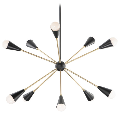 Maxim Lighting Lovell Black & Satin Brass LED Pendant Light