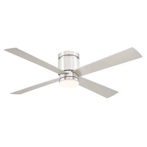 Fanimation Fans Kwartet Brushed Nickel LED Ceiling Fan with Light