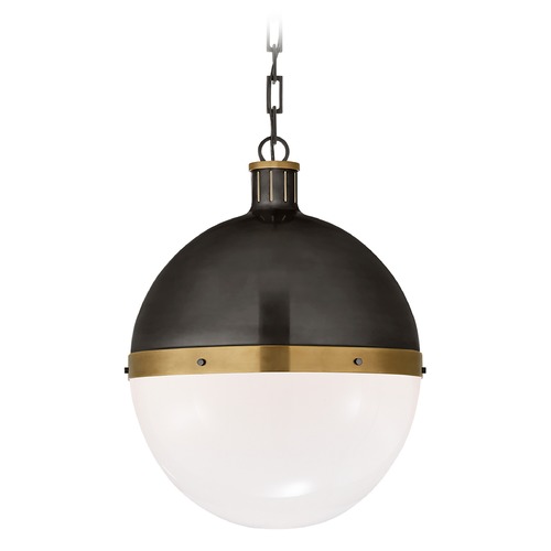 Visual Comfort Signature Collection Thomas OBrien Hicks XL Pendant in Bronze & Brass by Visual Comfort Signature TOB5064BZHABWG