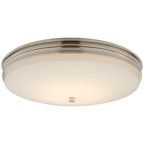 Chapman & Myers Launceton LED Flush Mount in Nickel by Visual Comfort Signature