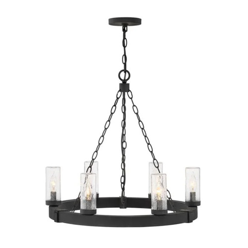 Sawyer 6-Light Outdoor Chandelier in Black by Hinkley Lighting