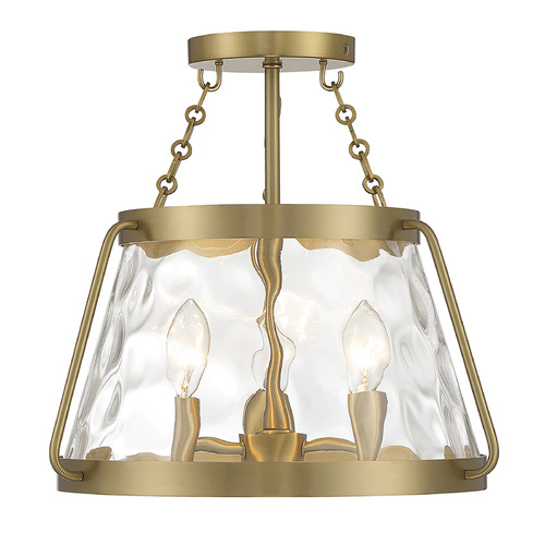 Savoy House Lighting Warm Brass Semi-Flushmount Light