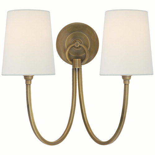 Visual Comfort Signature Collection Visual Comfort Signature Collection Thomas O'brien Reed Hand-Rubbed Antique Brass Sconce TOB2126HAB-L