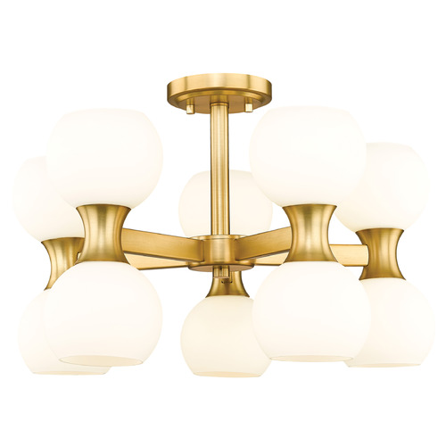 Z-Lite Artemis Modern Gold Semi-Flushmount Light