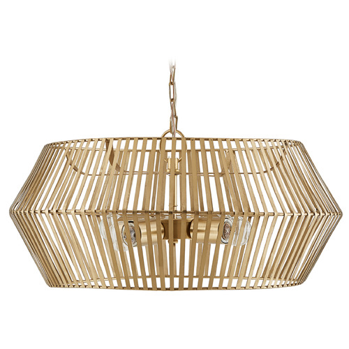 Capital Lighting Kiva 22-Inch Metal Drum Pendant in Matte Brass by Capital Lighting 330345MA