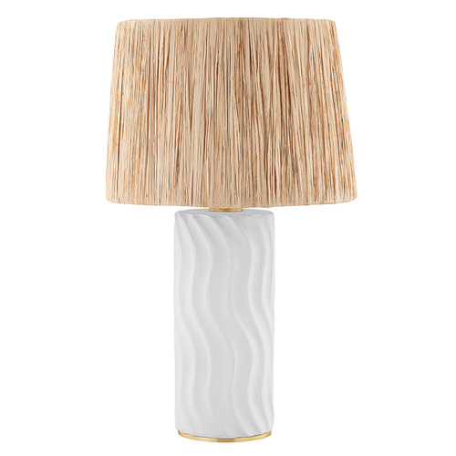 Mitzi by Hudson Valley Mitzi Daniella Brass Ceramic Whitewash Lamp HL722201-AGB/CWW