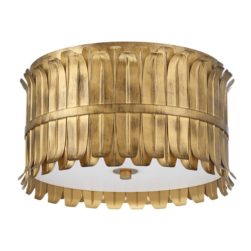 Hunter Fan Company Hunter Fan Company Valdaz Brushed Luxe Gold Flushmount Light 48258