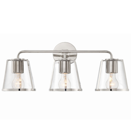 Crystorama Lighting Fulton Polished Nickel Bathroom Light