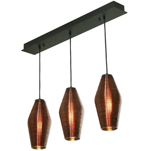 AFX Lighting Afx Lighting Mila Black Multi-Light Pendant with Oblong Shade MLAP13CPLNR3