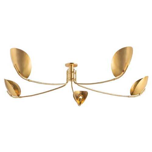 Hudson Valley Lighting Avondale Aged Brass LED Semi-Flushmount Light