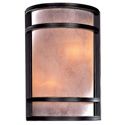 Wall Sconce with Two Lights in Bronze Finish