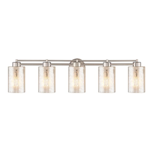 Mercury Glass Bathroom Light Satin Nickel