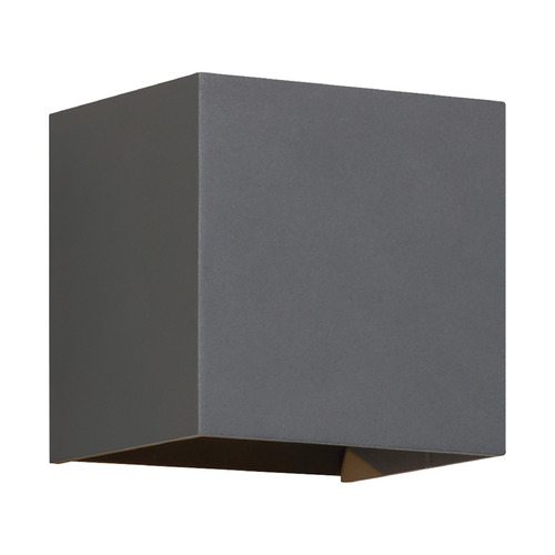 Vex 5 3000K LED Outdoor Wall Light in Charcoal by Visual Comfort Modern