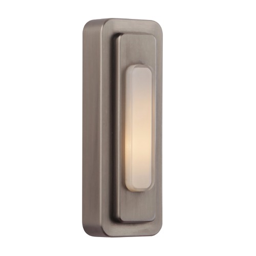 Craftmade Lighting Surface Mount LED Doorbell Button in Brushed Polished Nickel by Craftmade Lighting PB5002-AP