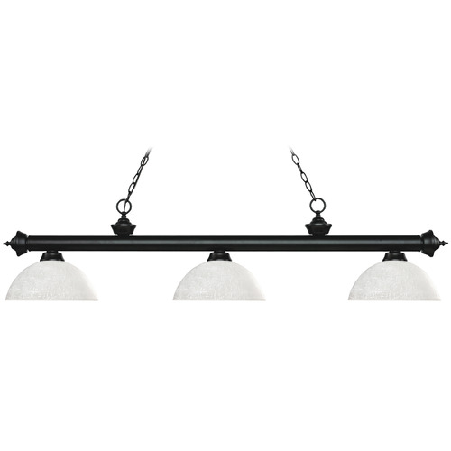 Riviera Matte Black Billiard Light by Z-Lite