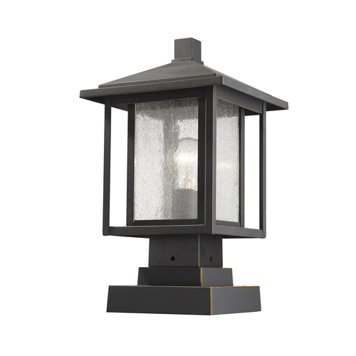 Z-Lite Aspen Oil Rubbed Bronze Post Light by Z-Lite 554PHMS-SQPM-ORB