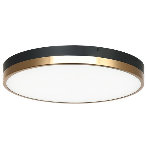 Tone Black & Aged Gold LED Flush Mount by Matteo Lighting