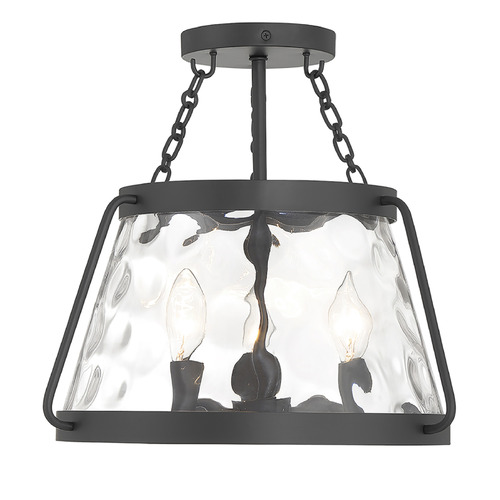 Savoy House Lighting Matte Black Semi-Flushmount Light