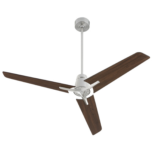 Oxygen Halcyon Satin Nickel Ceiling Fan Without Light