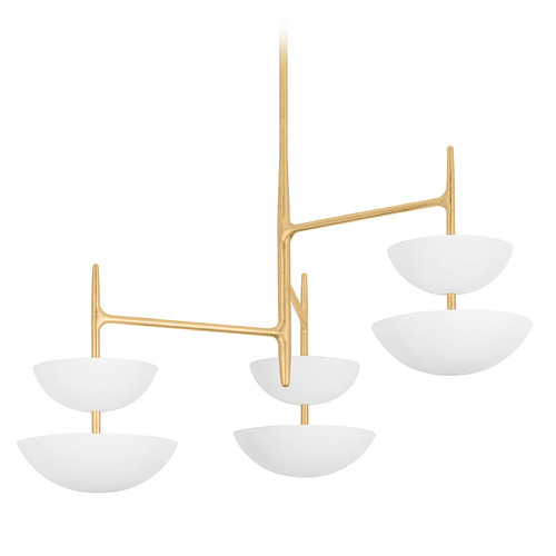 Corbett Lighting Evander Vintage Gold Leaf LED Chandelier