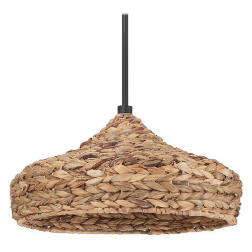 Hunter Fan Company Cambria Matte Black Pendant Light with Bowl / Dome Shade