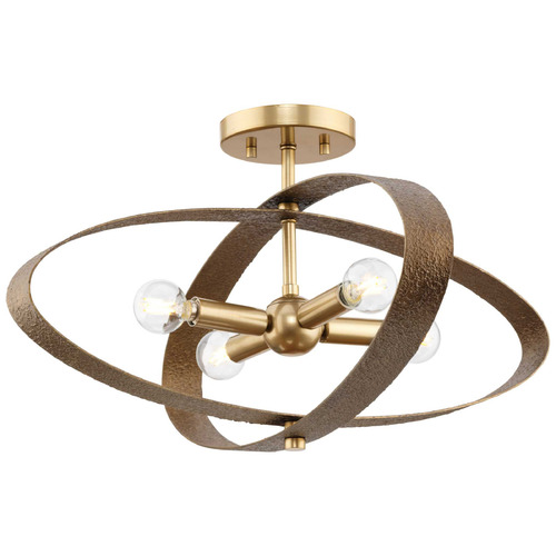 Progress Lighting Progress Lighting Allegheny Soft Gold Semi-Flushmount Light P350280-205