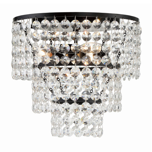 Crystorama Lighting Gabrielle Matte Black Flushmount Light