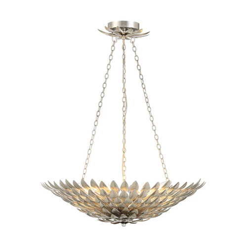 Broche 6-Light Chandelier in Antique Silver by Crystorama Lighting