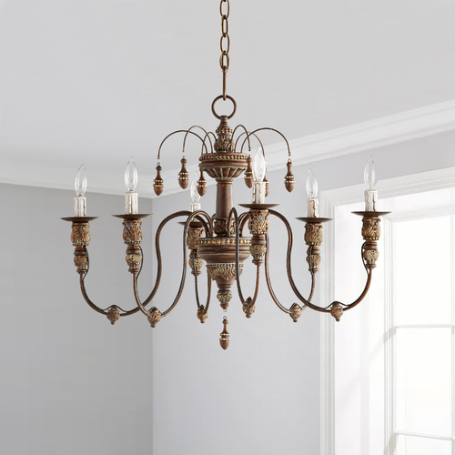 Quorum Lighting Salento 25-Inch Chandelier in Vintage Copper by Quorum Lighting 6316-6-39