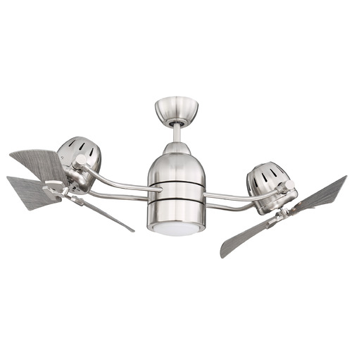 Craftmade Lighting Bellow Duo 50-Inch Damp LED Fan in Nickel by Craftmade Lighting BW250BNK6