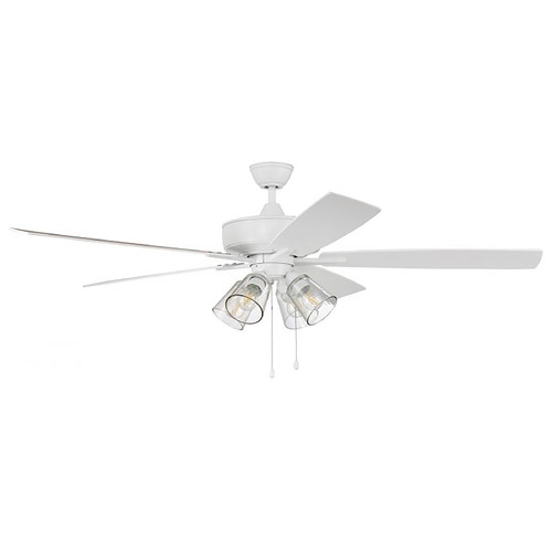 Craftmade Lighting Super Pro 104 60-Inch LED Fan in White by Craftmade Lighting S104W5-60WWOK