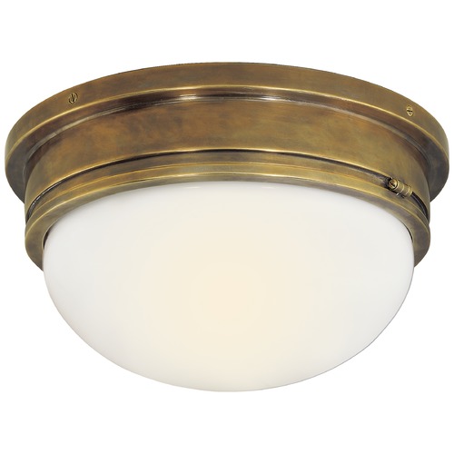 Visual Comfort Signature Collection E.F. Chapman Marine Flush Mount in Antique Brass by Visual Comfort Signature SL4002HABWG