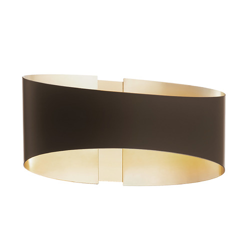 Modern Forms by WAC Lighting Swerve Bronze & Brushed Brass LED Sconce by Modern Forms WS-20210-BZ/BR