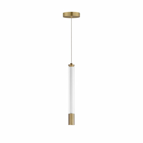 Cortex 15-Inch High LED Mini Pendant in Aged Brass by ET2 Lighting