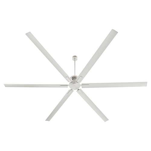 Zeus Satin Nickel Ceiling Fan Without Light by Quorum Lighting